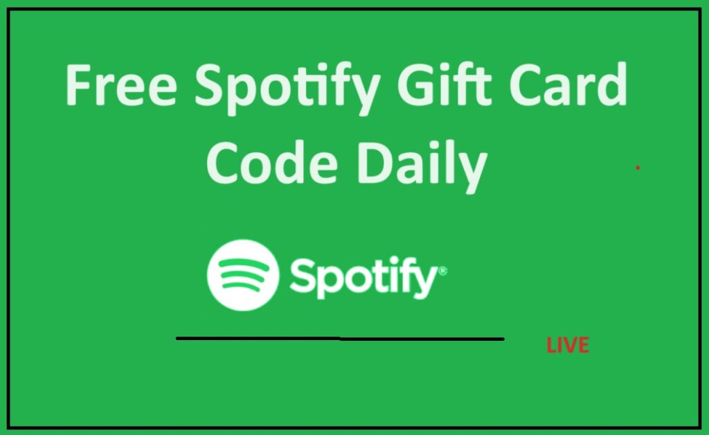 Free Spotify Gift Card Code