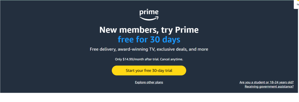 Amazon Prime Free Trial