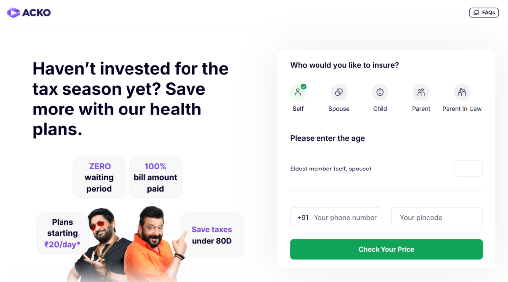 acko health insurance